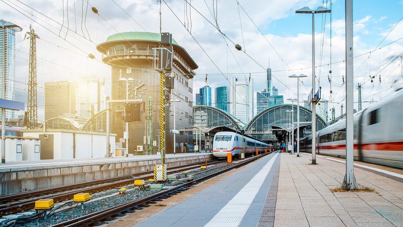 ICE trains at the station